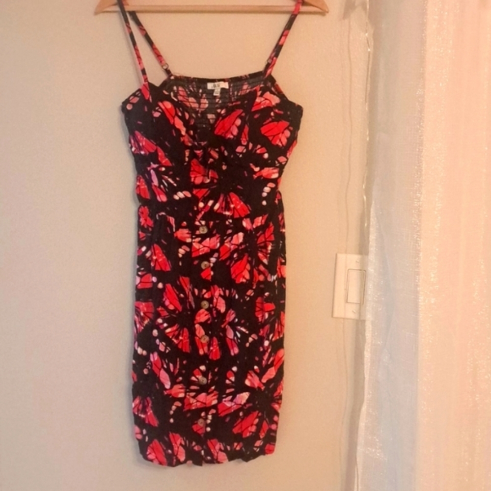 Floral Summer  Adjustable Spaghetti Strap Junior Dress